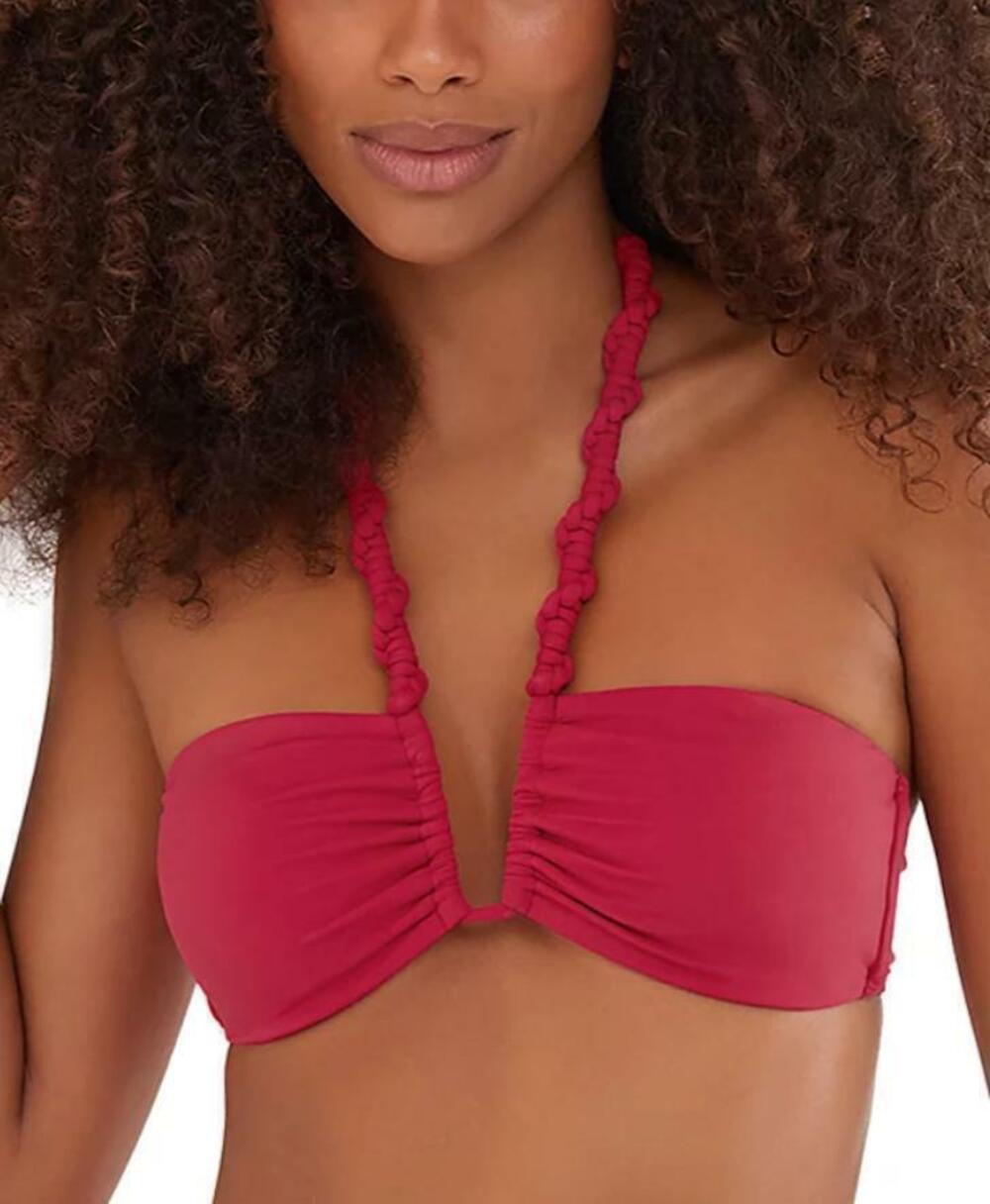 ViX Paula Hermanny Women's Pink Carol Holly Halter Bikini Top L NWT
